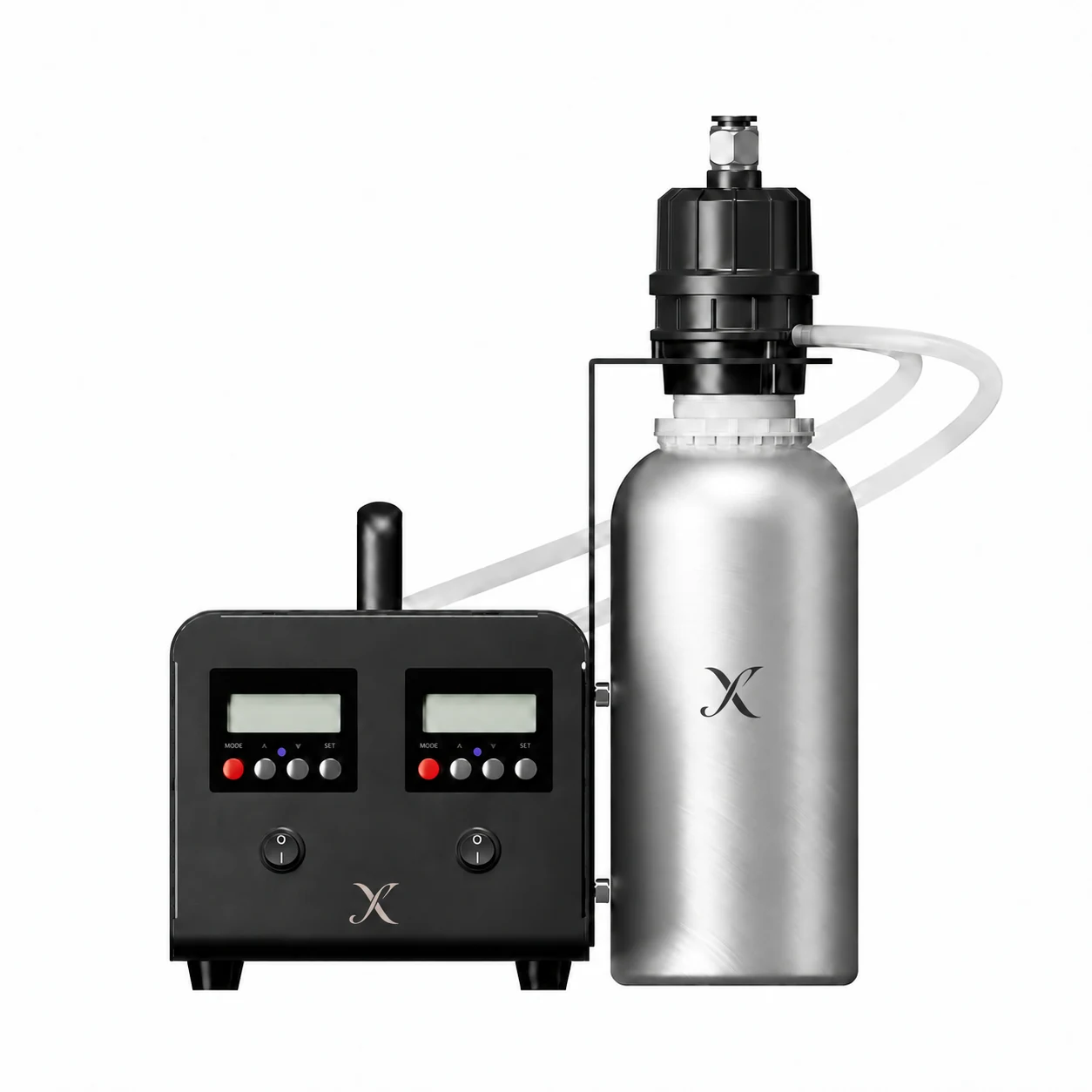 X B5000 Dual-Scent HVAC Diffuser Dual-Scent Commercial HVAC Diffuser with a standalone X monogram fitted to its housing.