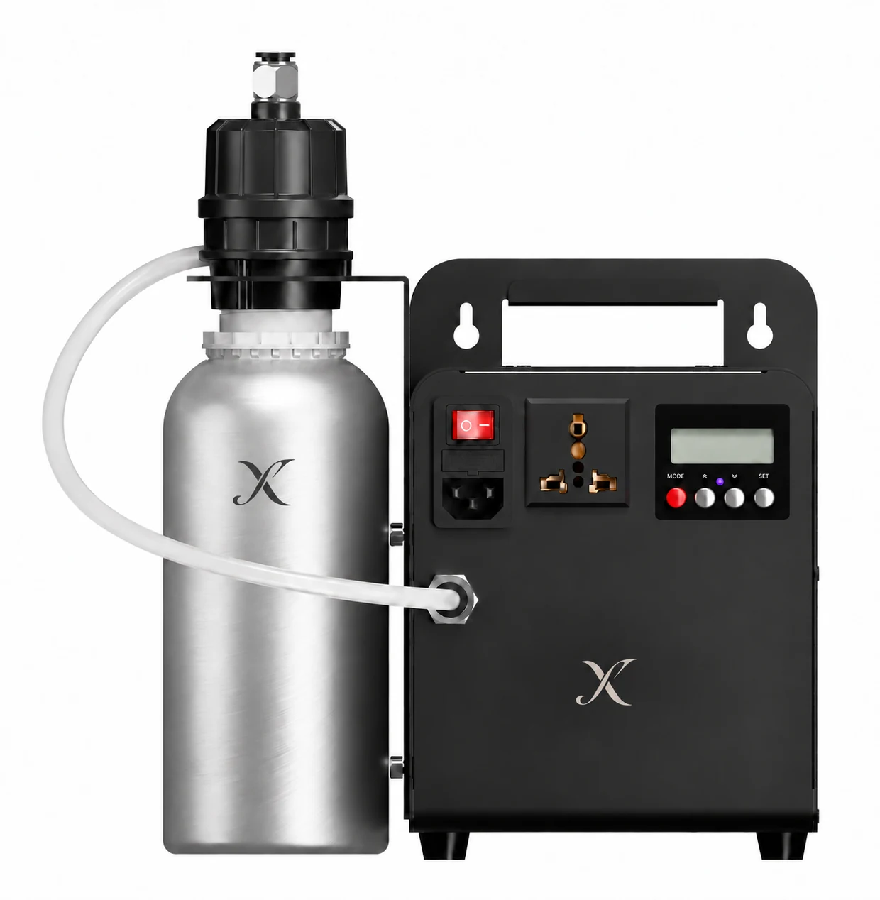 X B5000B Large Space HVAC Large Space Commercial HVAC Scent Diffuser with a standalone X monogram fitted to its housing.