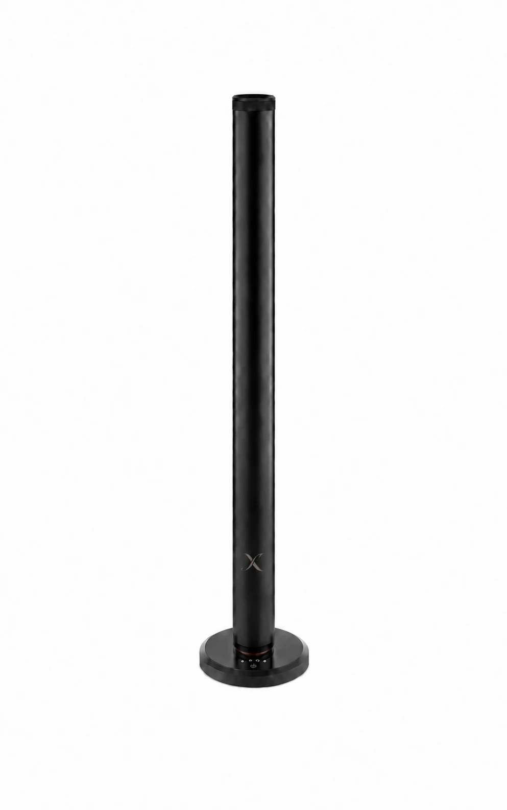 X AP40 Floor standing diffuser with a standalone X monogram fitted to its housing.